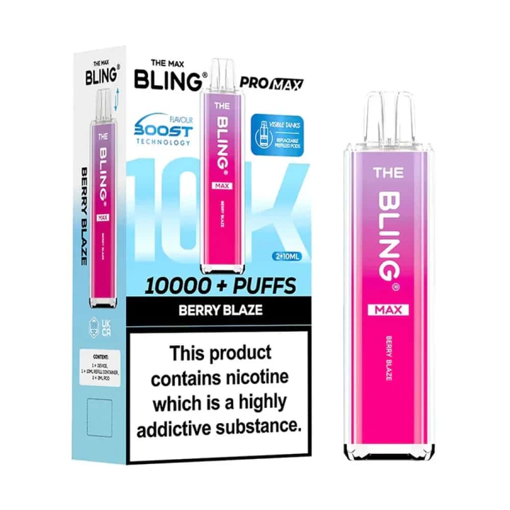 The Crystal Bling Pro Max 10k Vape Kit Box of 5
