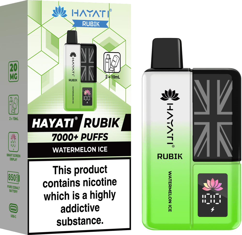  Watermelon Ice Hayati Rubik 7000 Vape Kit Box of 5