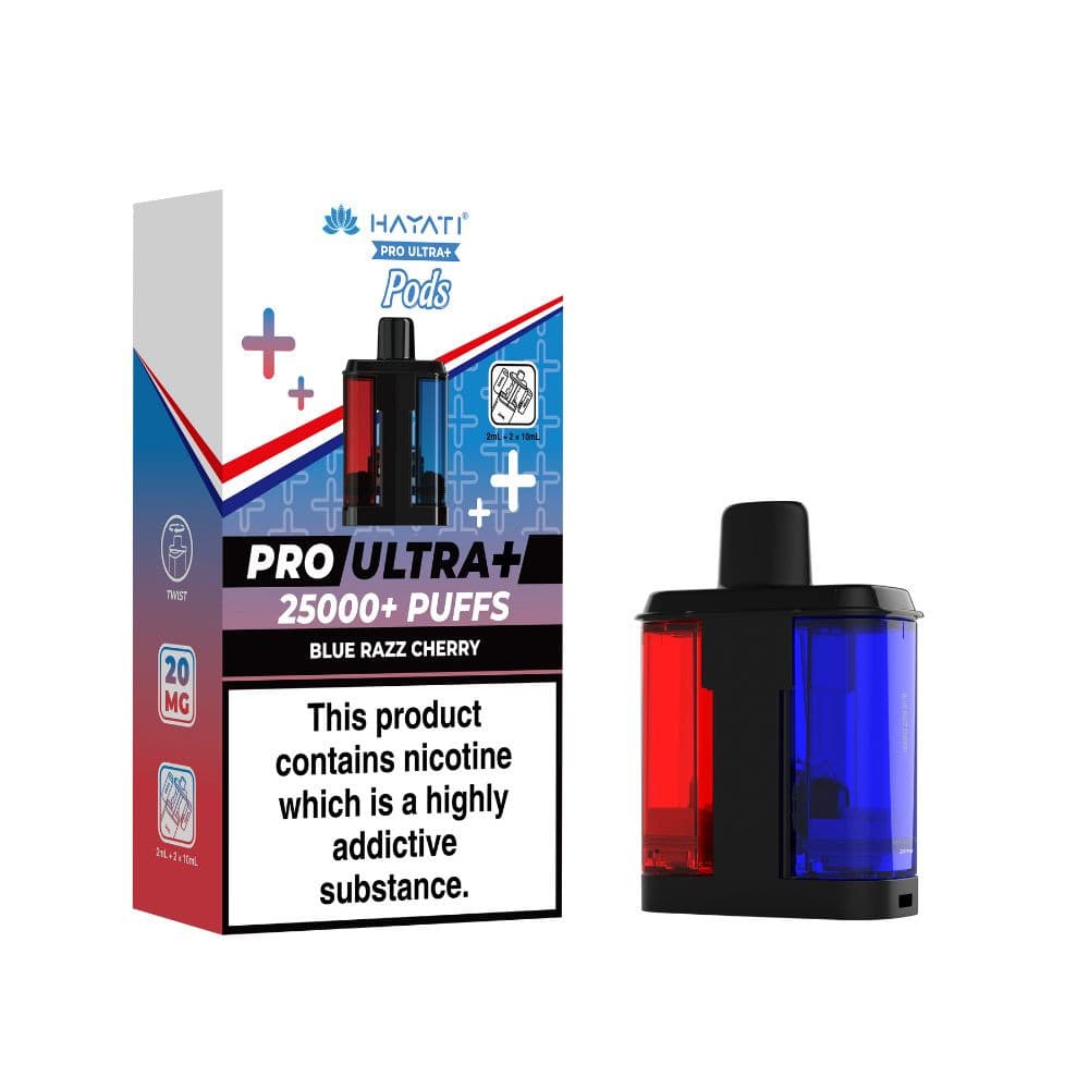  Blue Razz Cherry Hayati Pro Ultra Plus 25K Pods Pack of 5