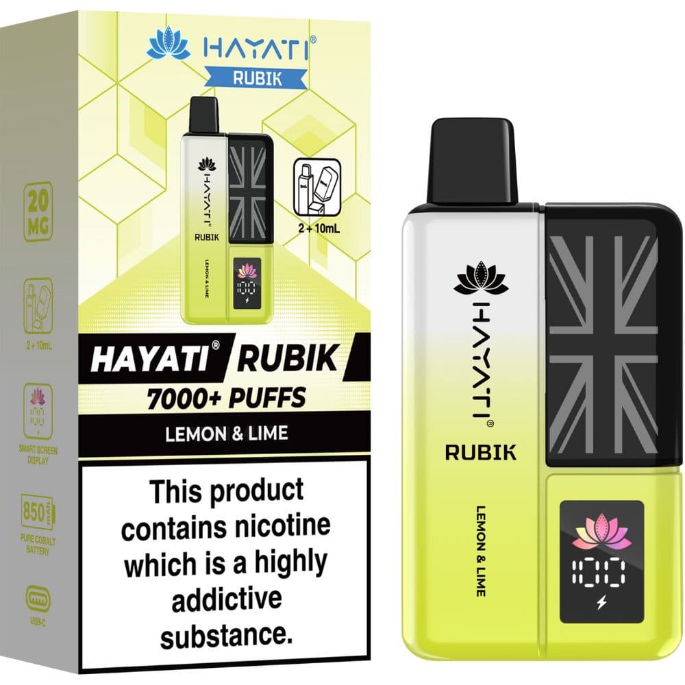  Lemon & Lime Hayati Rubik 7000 Vape Kit Box of 5
