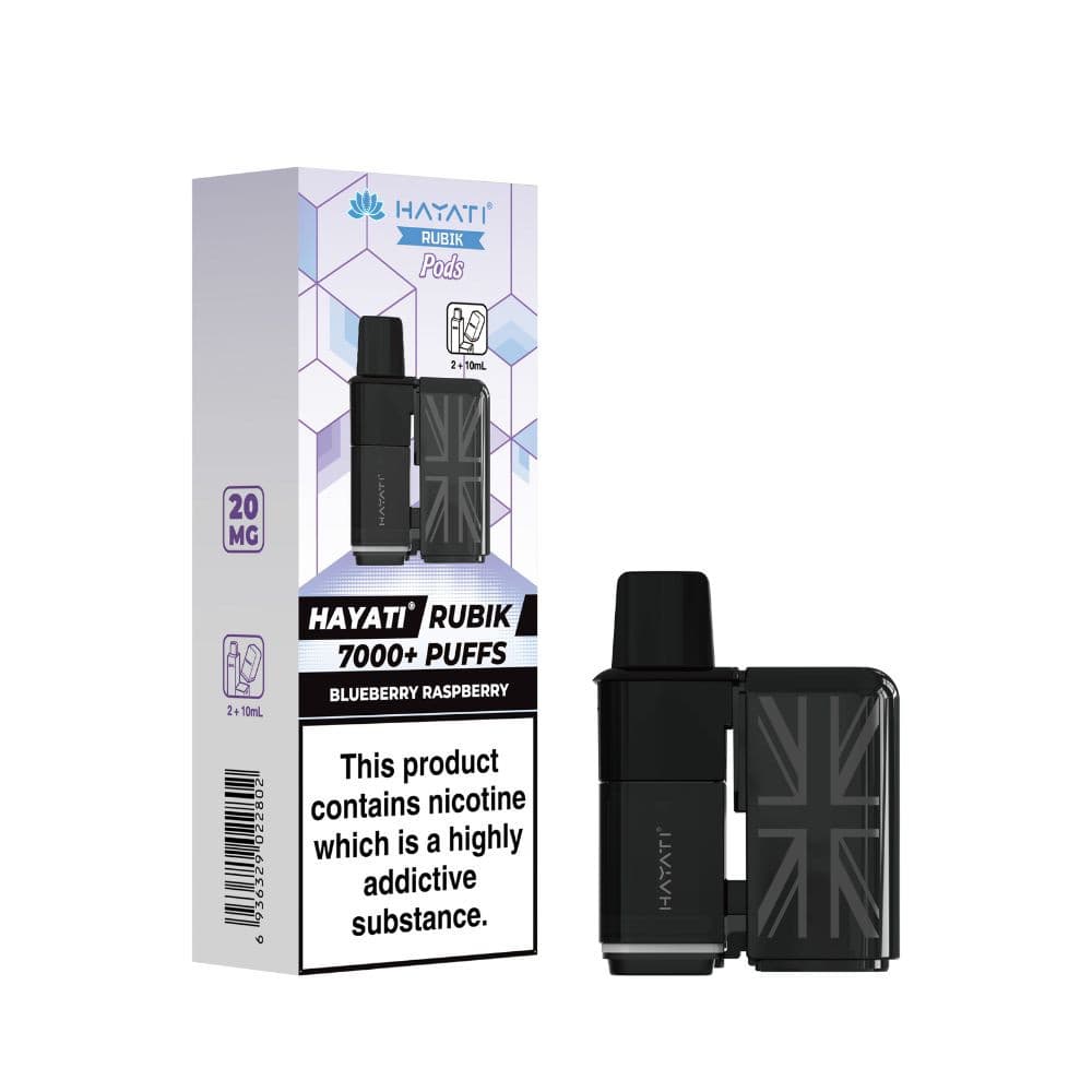  Blueberry Raspberry Hayati Rubik 7000 Pods Pack of 5