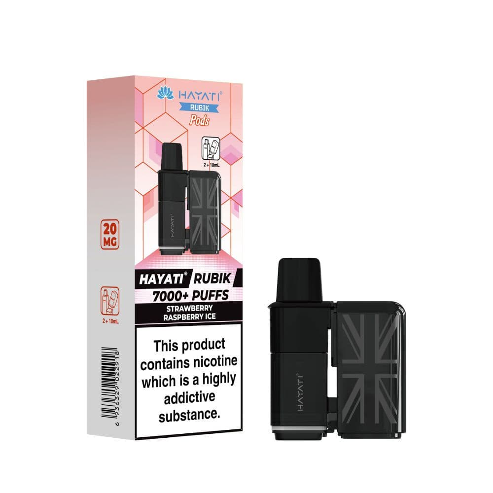  Strawberry Raspberry Ice Hayati Rubik 7000 Pods Pack of 5