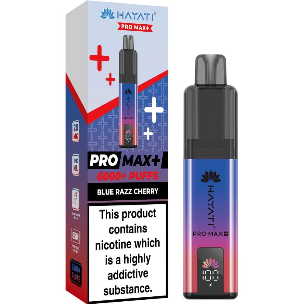  Blue Razz Cherry Hayati Pro Max Plus 6000 Vape Kit Box of 5