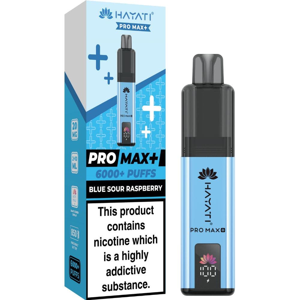  Blue Sour Raspberry Hayati Pro Max Plus 6000 Vape Kit Box of 5