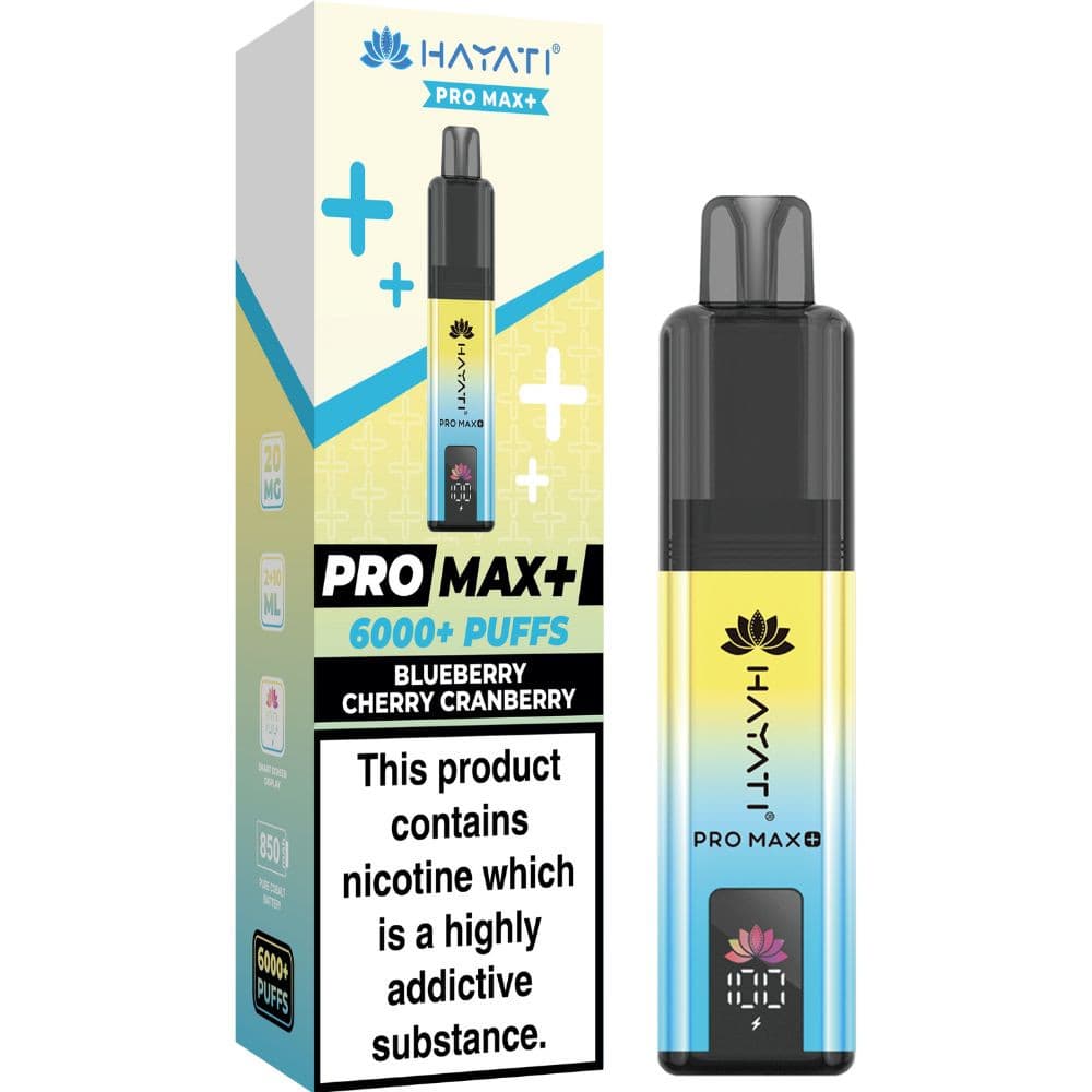  Blueberry Cherry Cranberry Hayati Pro Max Plus 6000 Vape Kit Box of 5