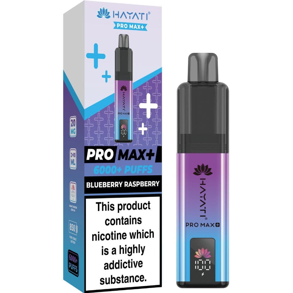 Blueberry Raspberry Hayati Pro Max Plus 6000 Vape Kit Box of 5