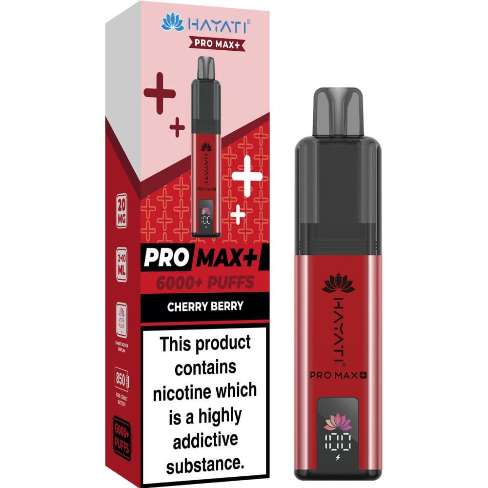  Cherry Berry Hayati Pro Max Plus 6000 Vape Kit Box of 5