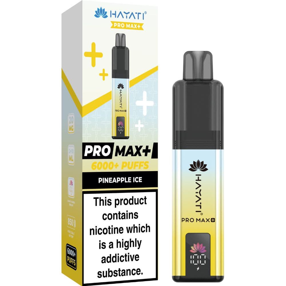  Pineapple Ice Hayati Pro Max Plus 6000 Vape Kit Box of 5
