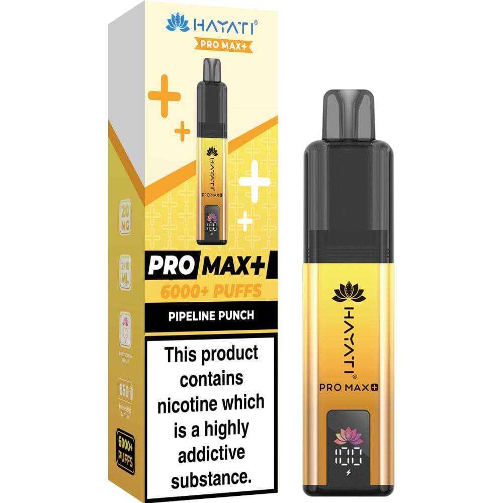  Pipeline Punch Hayati Pro Max Plus 6000 Vape Kit Box of 5