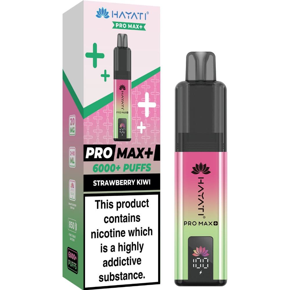  Strawberry Kiwi Hayati Pro Max Plus 6000 Vape Kit Box of 5
