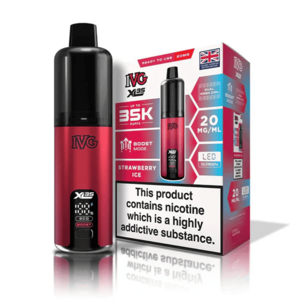  Strawberry Ice IVG XL 35k Prefilled Vape Kit Box of 5