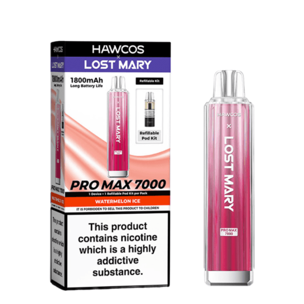  Watermelon Ice Hawcos x Lost Mary Pro Max 7000 Box of 10