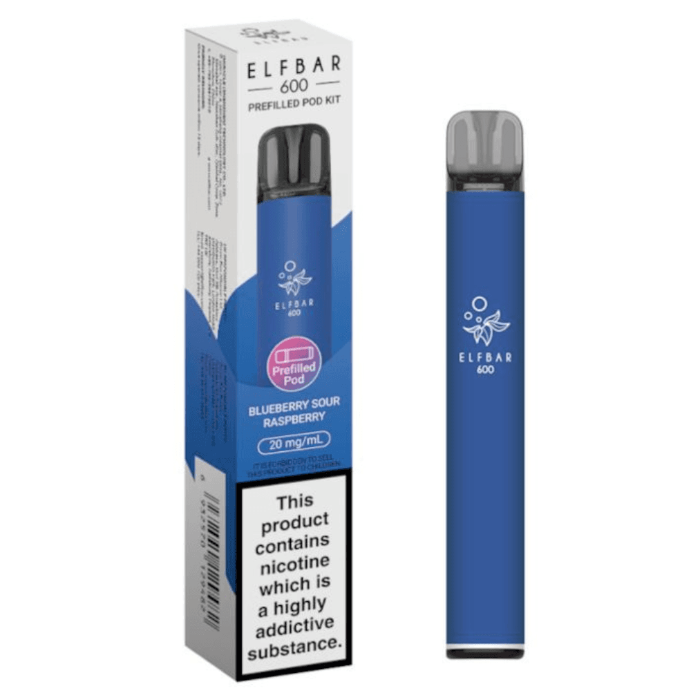  Blueberry Sour Raspberry Ske Crystal Original 600 Vape Kit Box of 10