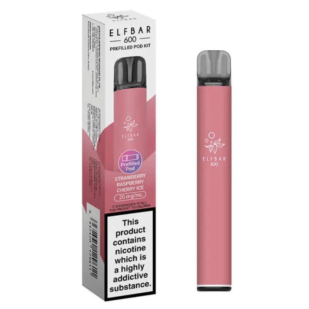  Strawberry Raspberry Cherry Ice Ske Crystal Original 600 Vape Kit Box of 10