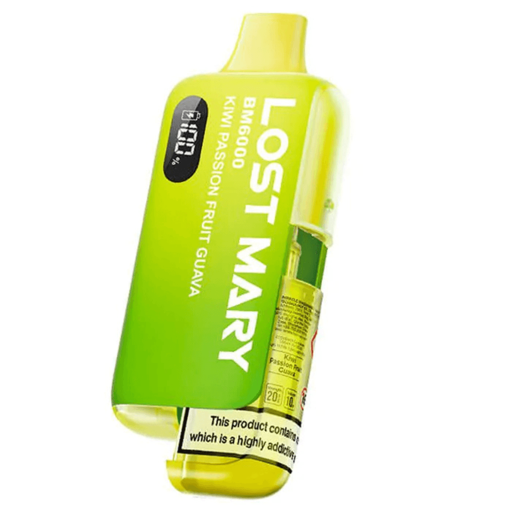  Kiwi Passion Fruit Guava Lost Mary Bm6000 Vape Kit Box of 5