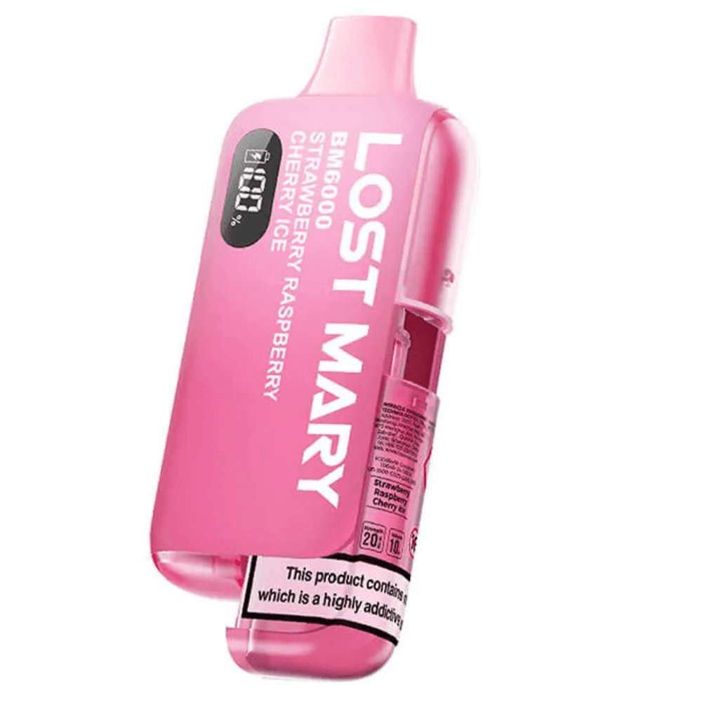  Strawberry Raspberry Blackberry Lost Mary Bm6000 Vape Kit Box of 5