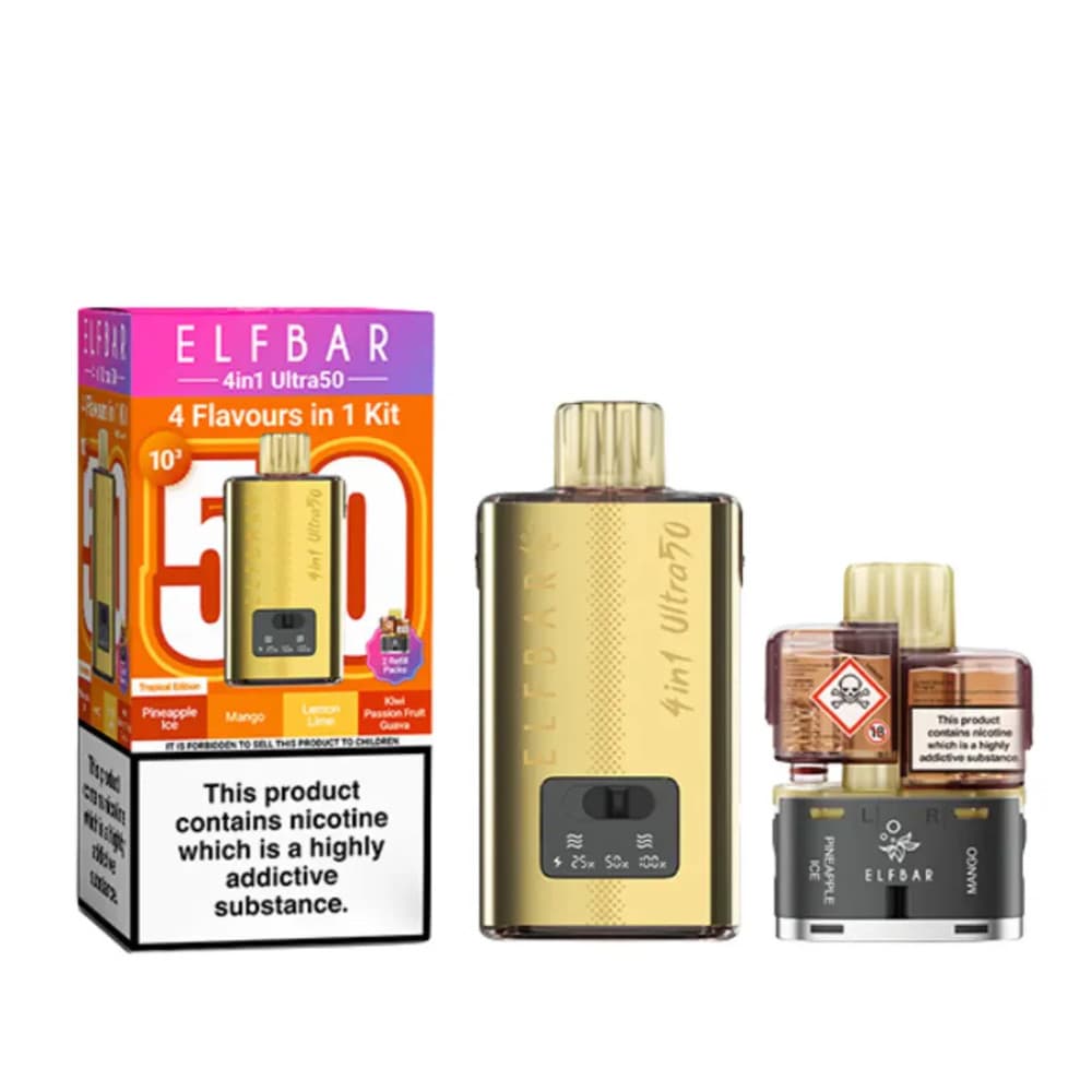  Tropical Edition Elf Bar Ultra 50k Vape Kit Box of 5