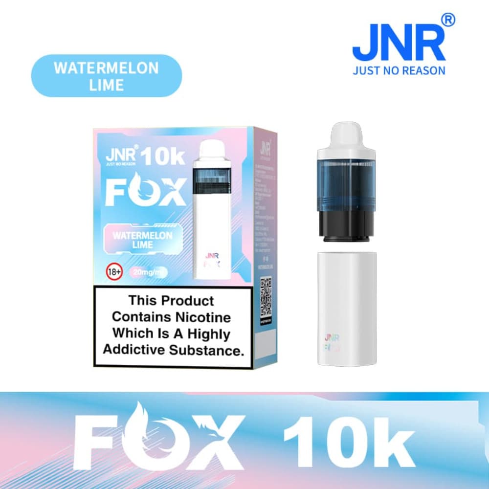  Watermelon Lime JNR Fox 10k Prefilled Vape Kit Box of 5