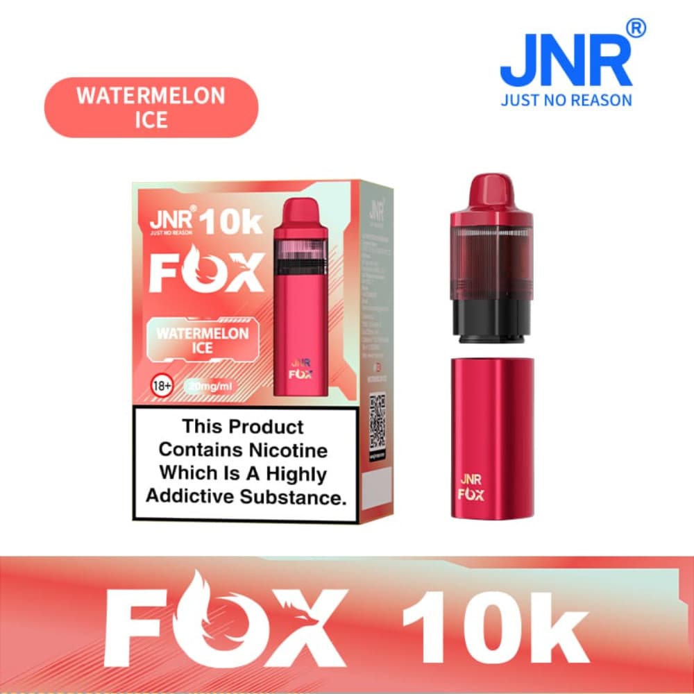  Watermelon Ice JNR Fox 10k Prefilled Vape Kit Box of 5