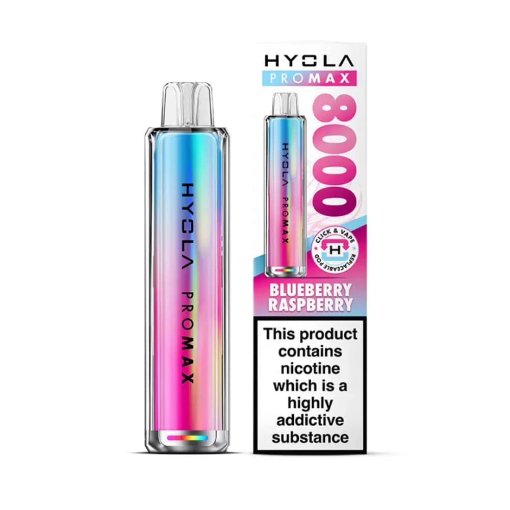  Blueberry Raspberry Hyola Pro Max 8000 Vape Kit Box of 5