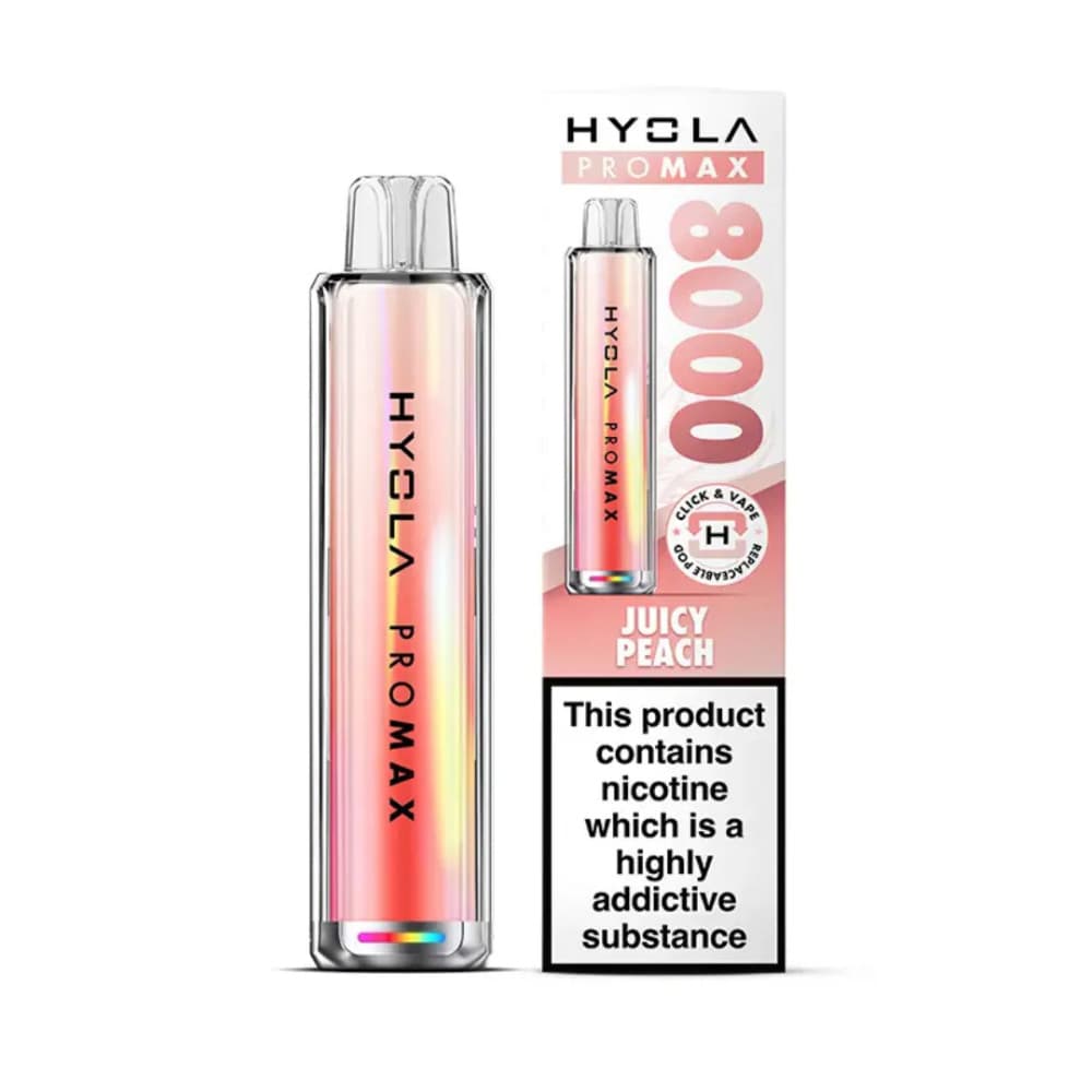  Juicy Peach Hyola Pro Max 8000 Vape Kit Box of 5