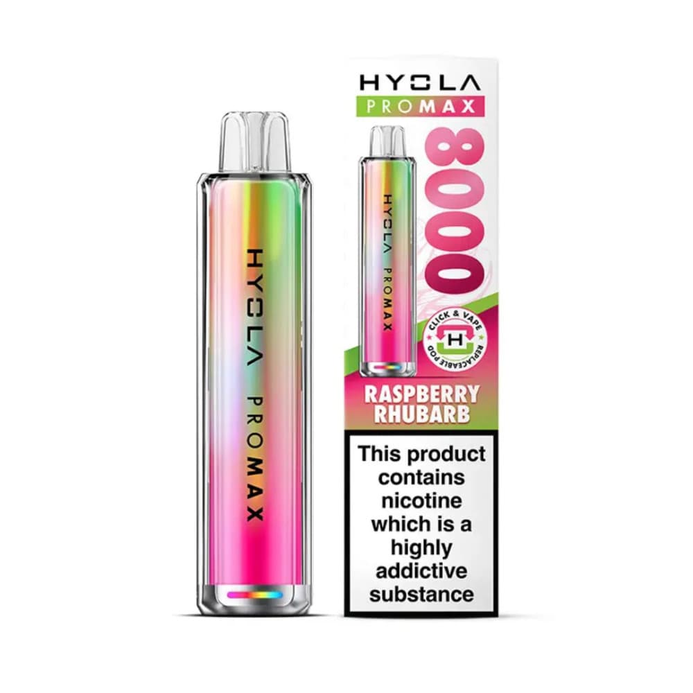  Strawberry Razz Blue Hyola Pro Max 8000 Vape Kit Box of 5