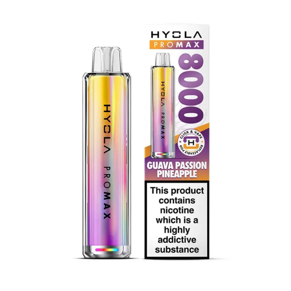  Guava Passion Pineapple Hyola Pro Max 8000 Vape Kit Box of 5