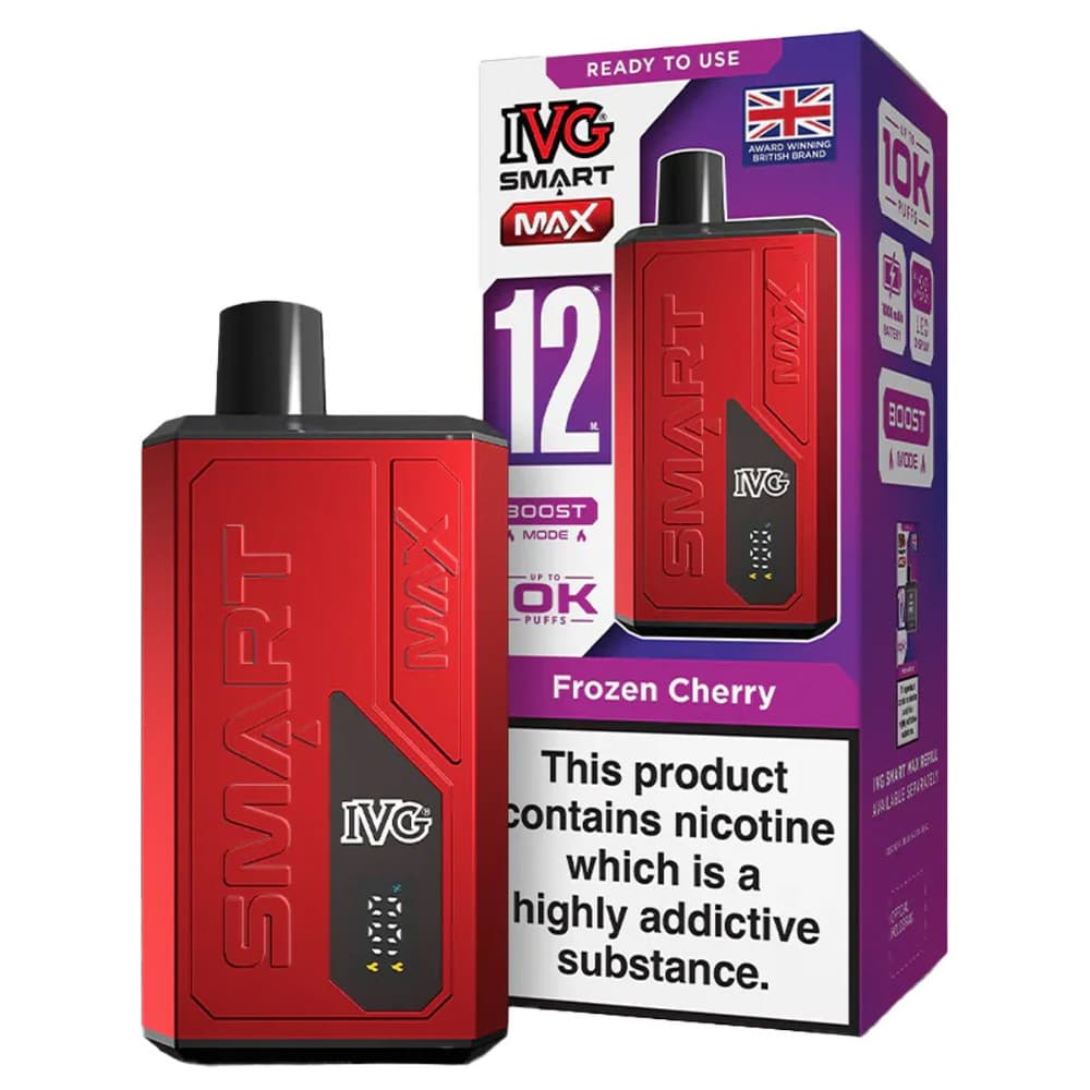  Frozen Cherry IVG Smart Max 10k Vape Kit Box of 5