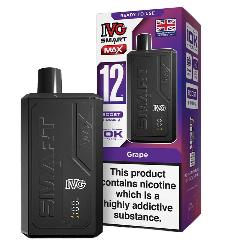  Grape IVG Smart Max 10k Vape Kit Box of 5