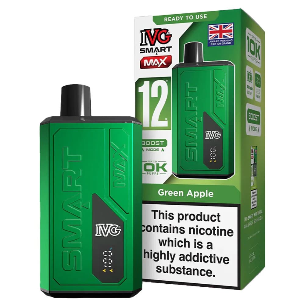 Green Apple IVG Smart Max 10k Vape Kit Box of 5