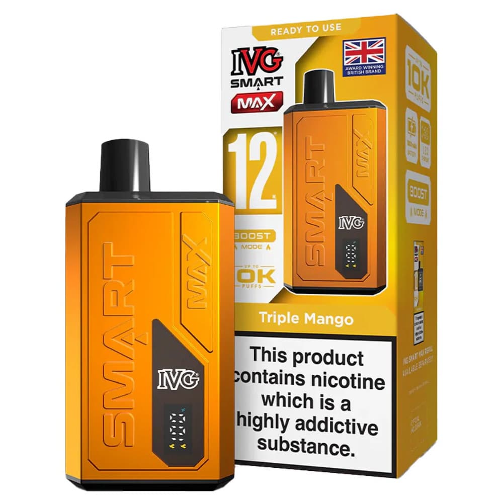  Triple Mango IVG Smart Max 10k Vape Kit Box of 5