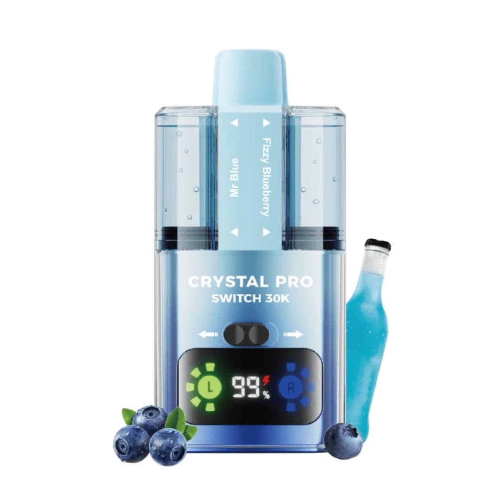  Mr Blue / Fizzy Blueberry Crystal Pro Switch 30k Vape Kit Box of 5