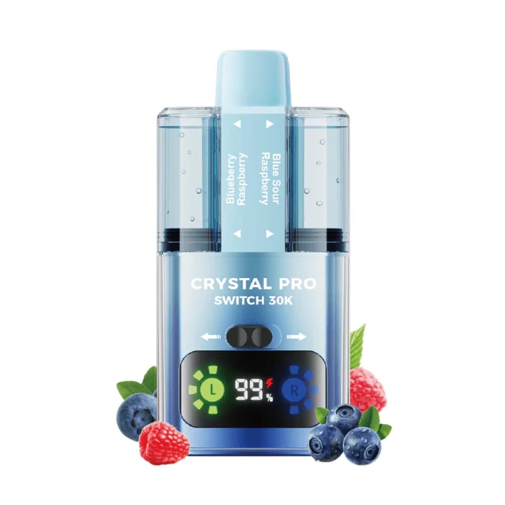 Blueberry Raspberry / Blue Sour Raspberry Crystal Pro Switch 30k Vape Kit Box of 5
