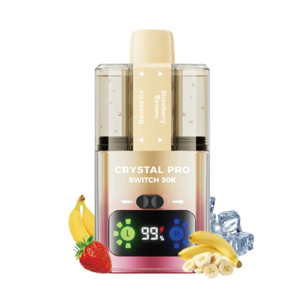  Banana Ice / Strawberry Banana Crystal Pro Switch 30k Vape Kit Box of 5