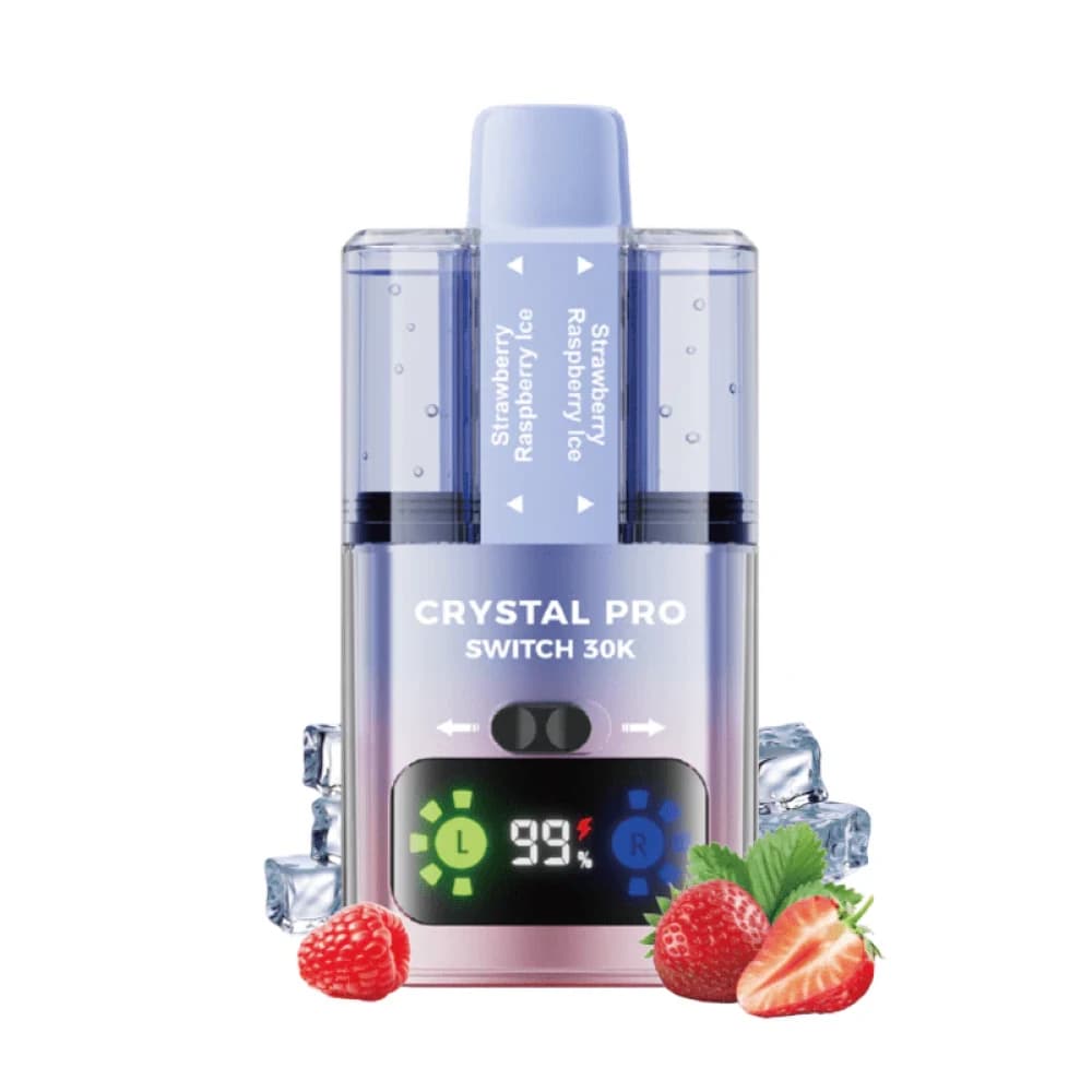  Strawberry Raspberry Ice Crystal Pro Switch 30k Vape Kit Box of 5