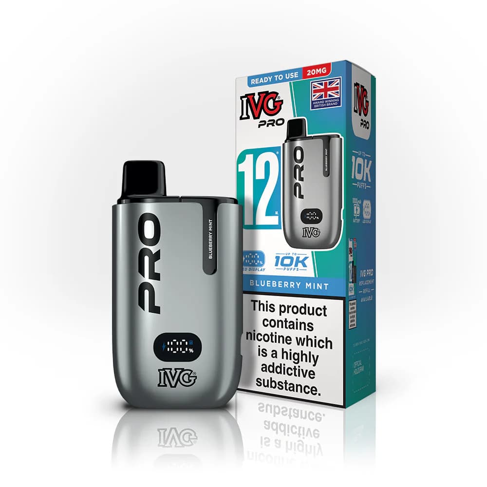 Blueberry Mint IVG Pro 10k Vape Kit Box of 5