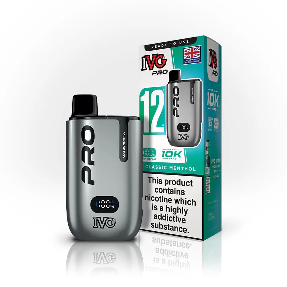  Classic Menthol IVG Pro 10k Vape Kit Box of 5