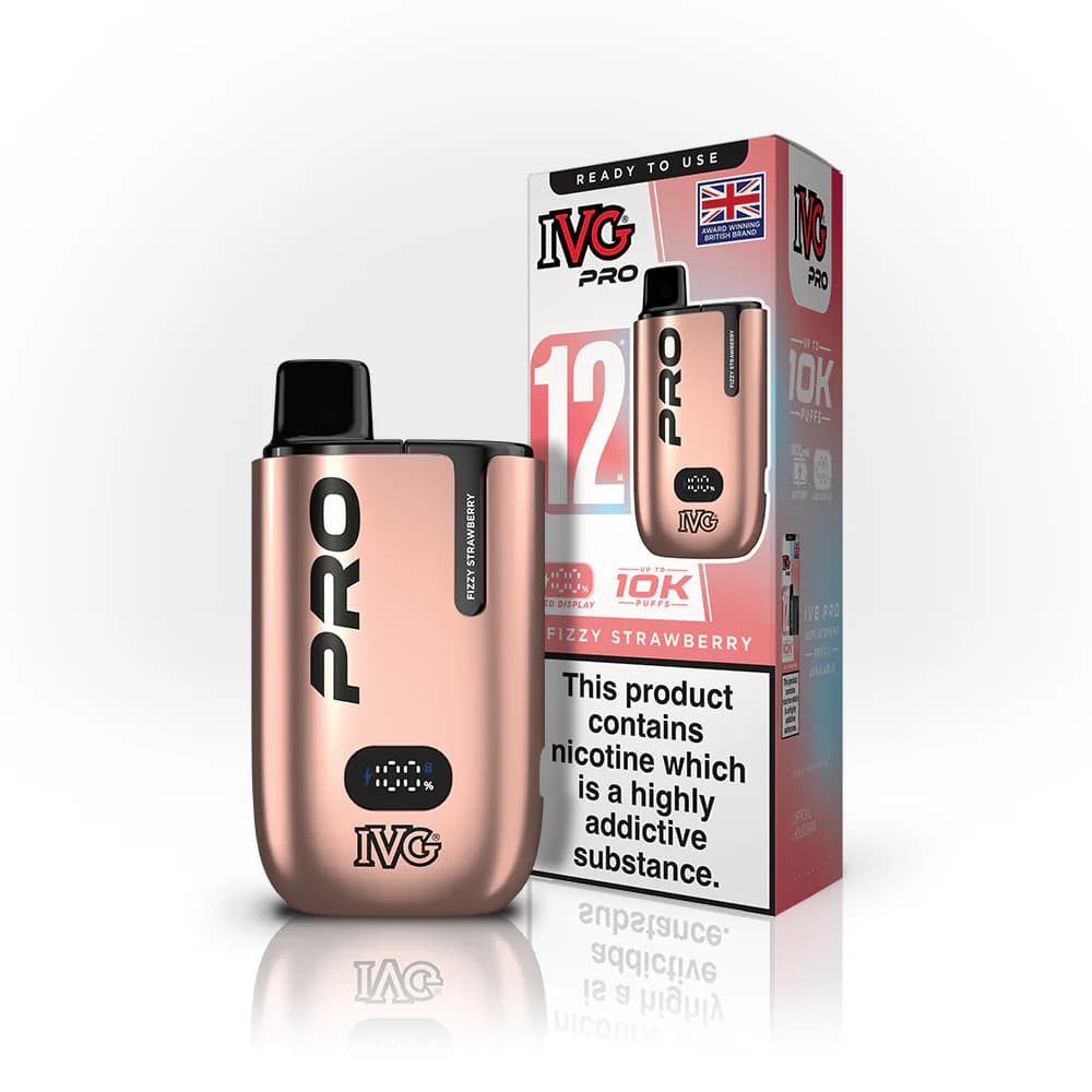  Fizzy Strawberry IVG Pro 10k Vape Kit Box of 5