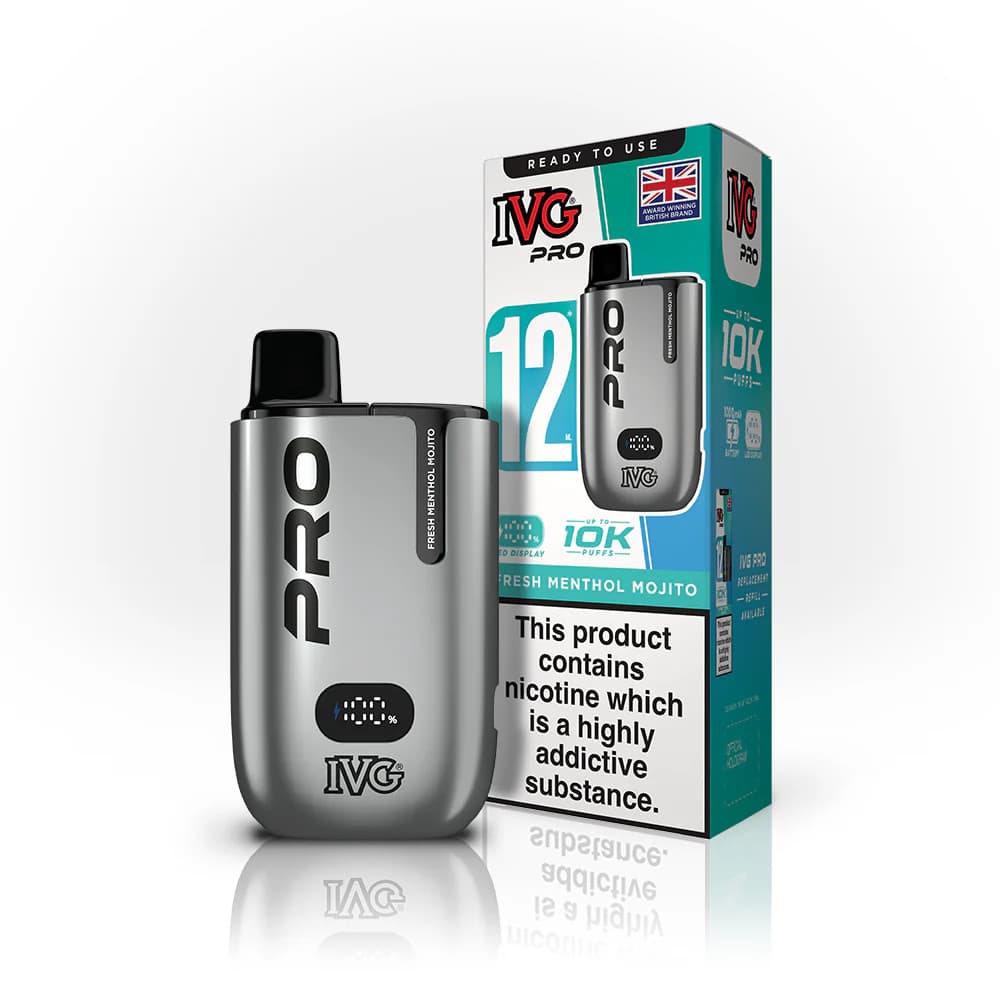  Fresh Menthol Mojito IVG Pro 10k Vape Kit Box of 5
