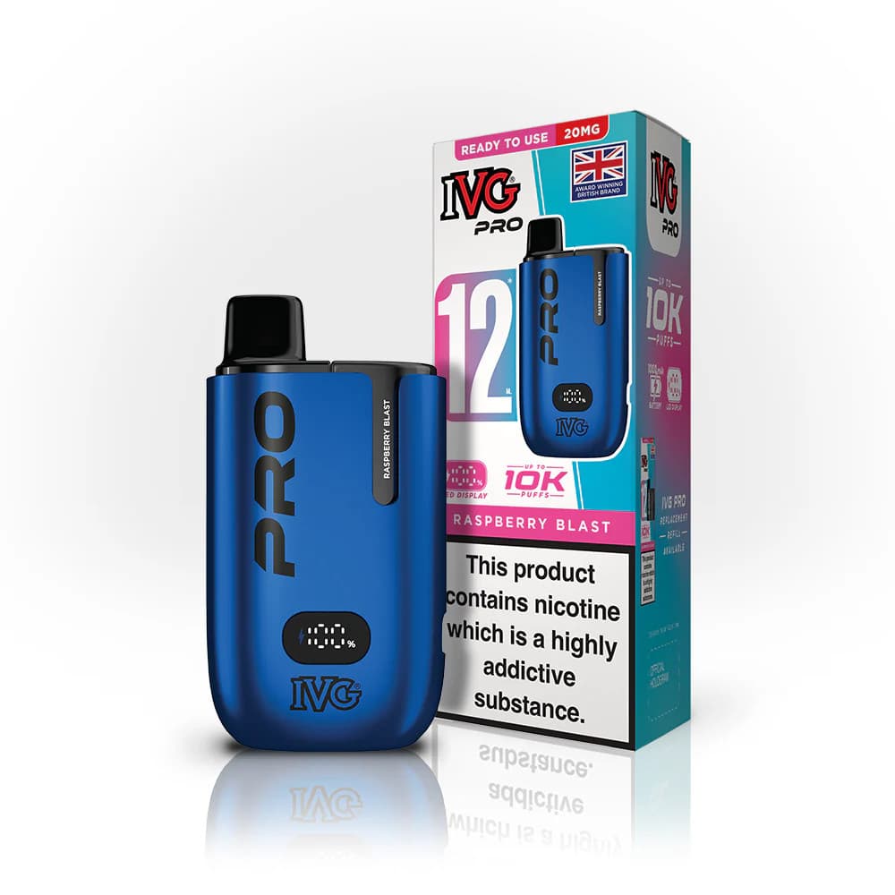  Raspberry Blast IVG Pro 10k Vape Kit Box of 5