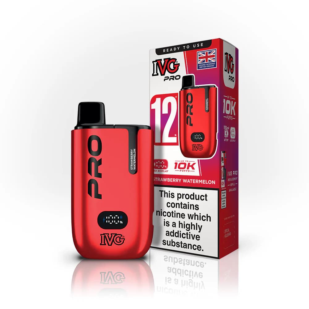  Strawberry Watermelon IVG Pro 10k Vape Kit Box of 5