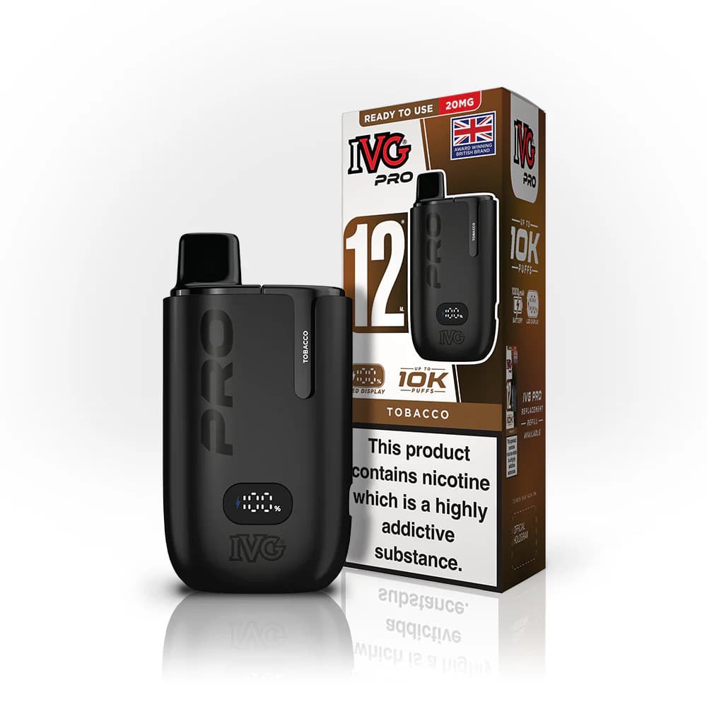 Tobacco IVG Pro 10k Vape Kit Box of 5