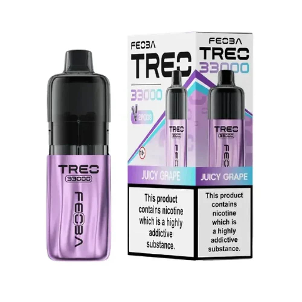  Juicy Grape Feoba Treo 33k Prefilled Vape it Box of 5