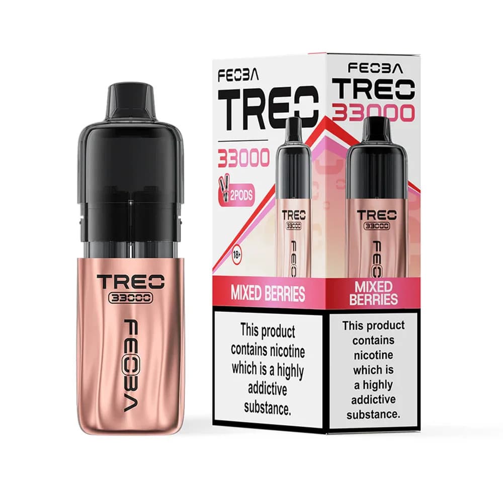  Mixed Berries Feoba Treo 33k Prefilled Vape it Box of 5