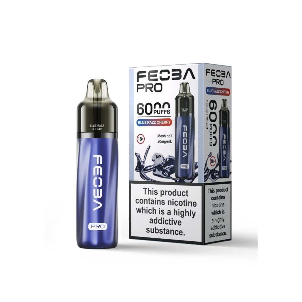  Blue Razz Cherry Feoba Pro Plus 6000 Vape Kit Box of 5