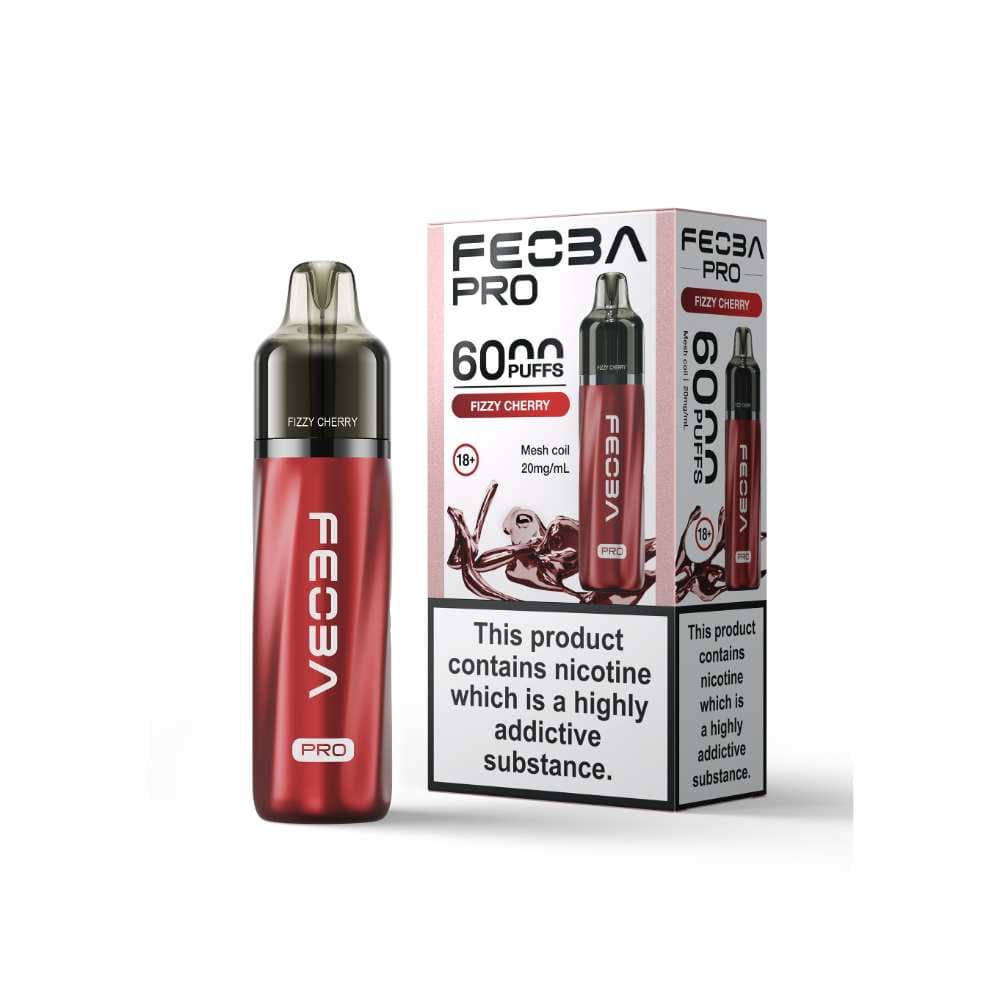  Fizzy Cherry Feoba Pro Plus 6000 Vape Kit Box of 5