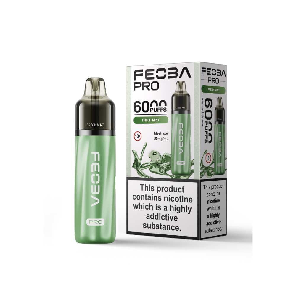  Fresh Mint Feoba Pro Plus 6000 Vape Kit Box of 5