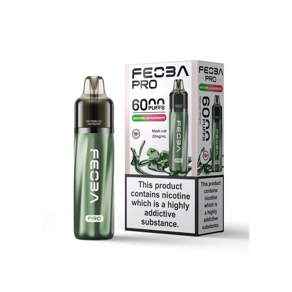  Watermelon Raspberry Feoba Pro Plus 6000 Vape Kit Box of 5