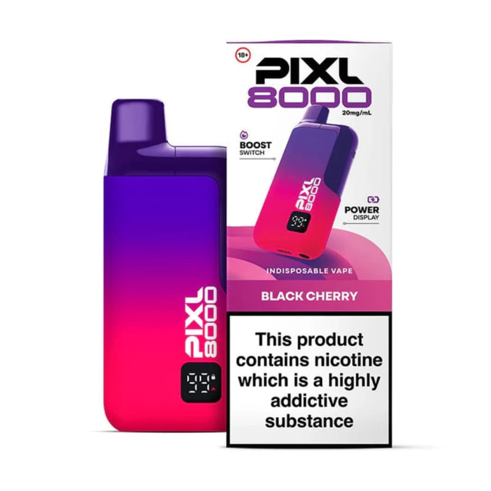 Black Cherry Pixl 8000 Prefilled Vape Kit Box of 5