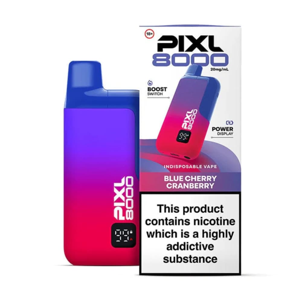  Black Cherry Cranberry Pixl 8000 Prefilled Vape Kit Box of 5
